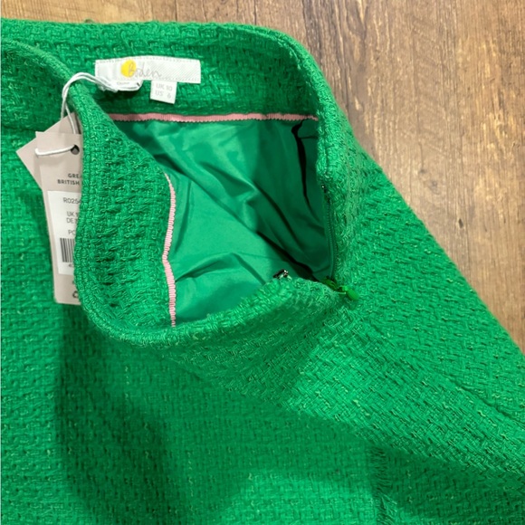 Boden Mini Skirt Tweed Interest Mini - Green Luxe British brand -$160 New - Picture 6 of 8